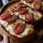 Baguettescheiben mit Tomaten & Mozzarella überbacken