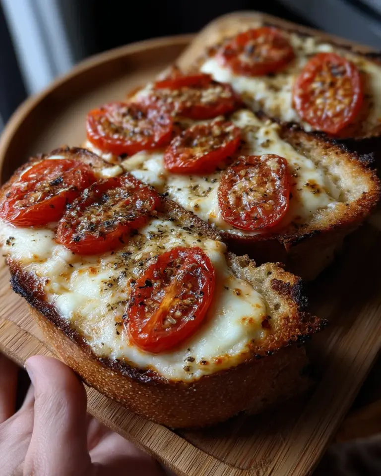 Baguettescheiben mit Tomaten & Mozzarella überbacken