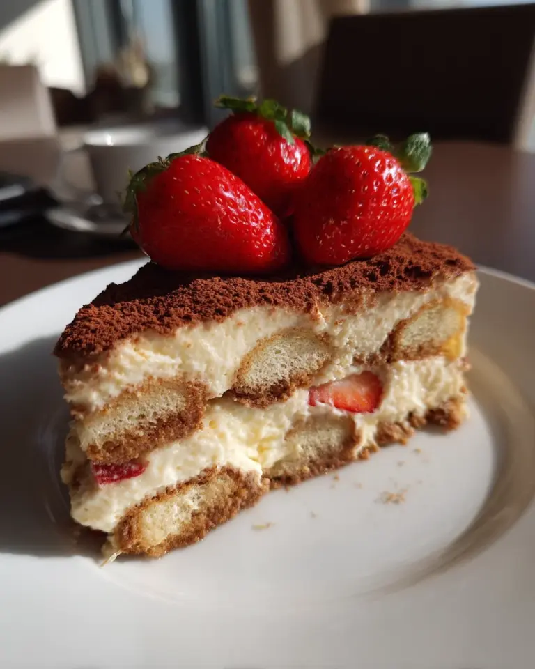 Erdbeer Tiramisu ohne Ei