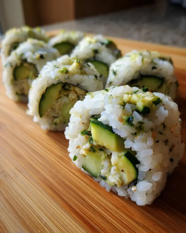 Gesunde Gemüserolle gefüllt mit Avocadocreme