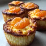 Käsekuchen-Muffins mit Mandarinen