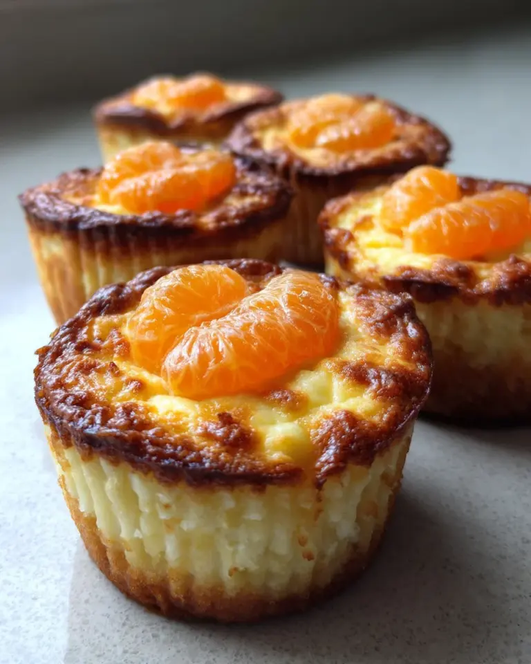 Käsekuchen-Muffins mit Mandarinen