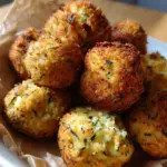 Knusprige Zucchini-Feta-Bällchen