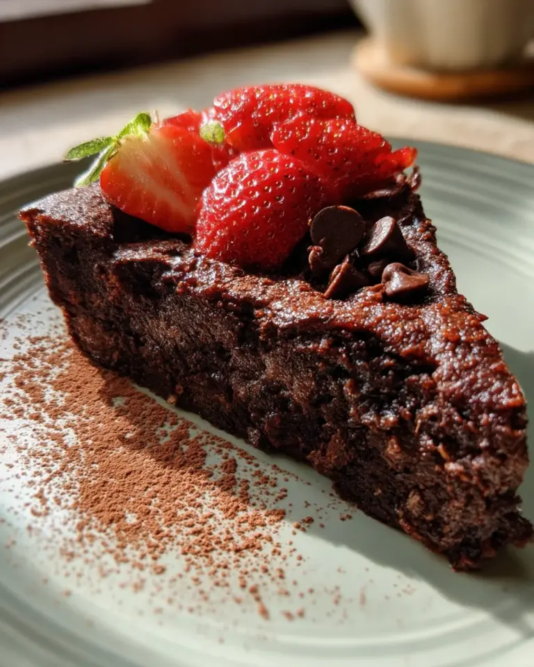 Maulwurfkuchen mit Erdbeeren