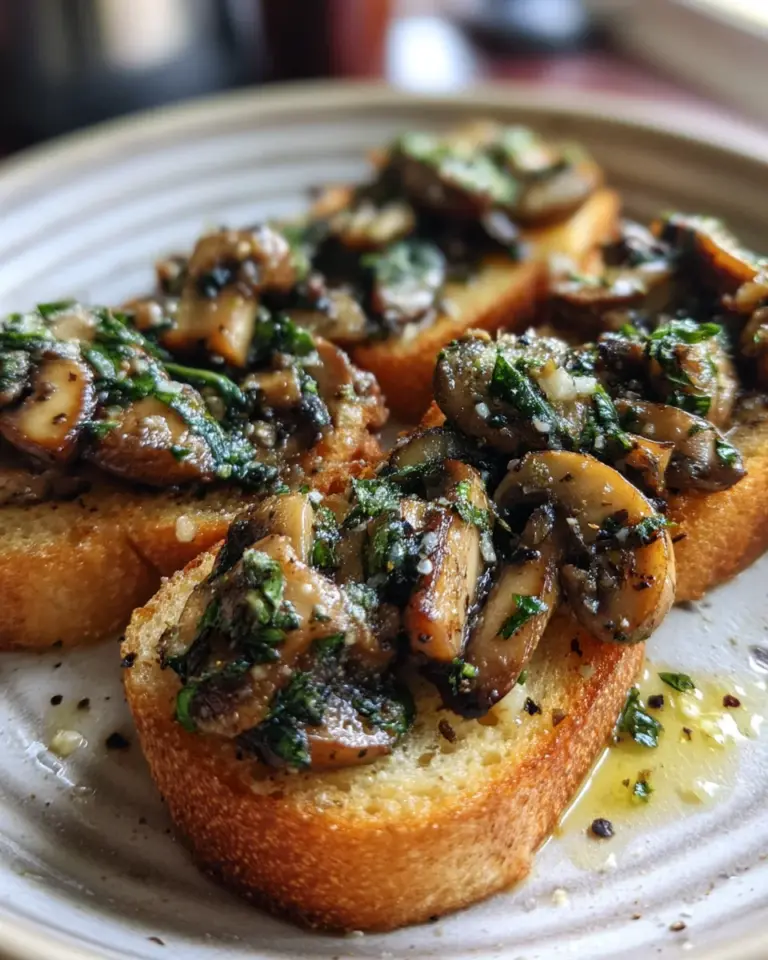 Schnell gemachte Pilz-Bruschetta