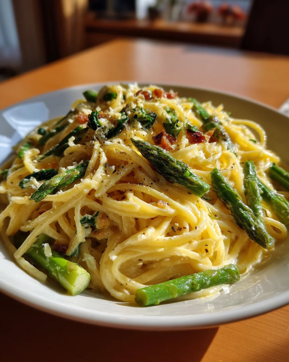 Spargel-Carbonara