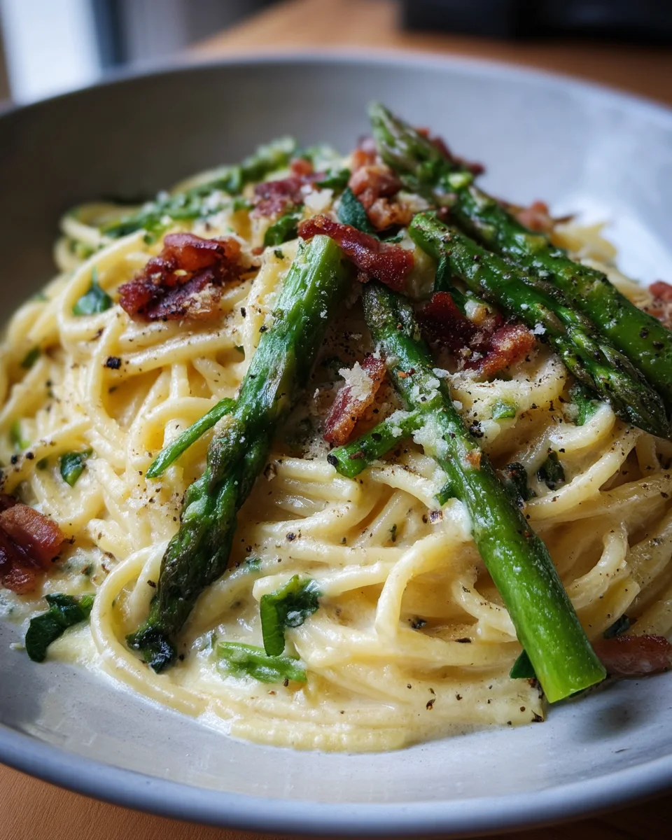 Spargel-Carbonara