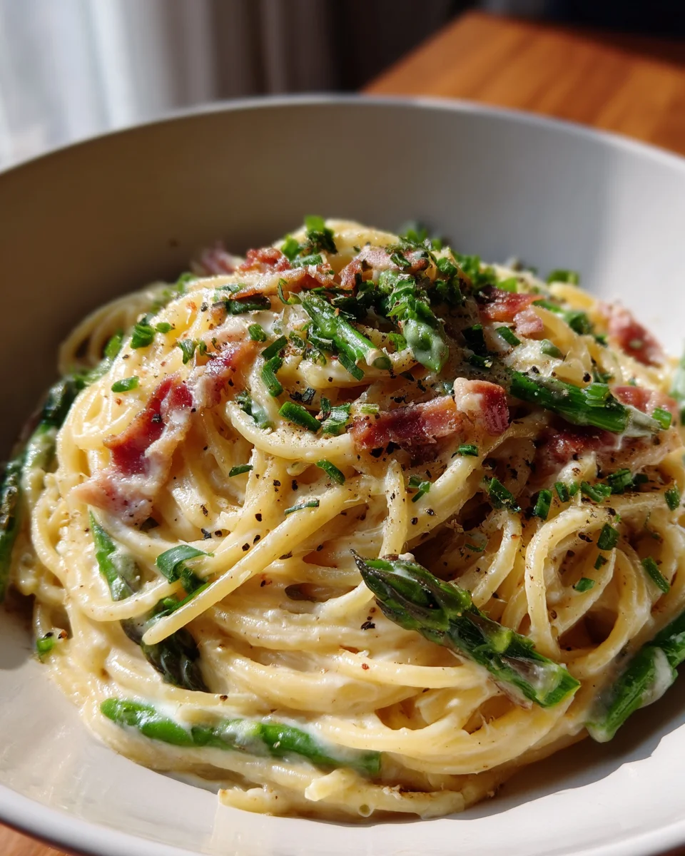 Spargel-Carbonara