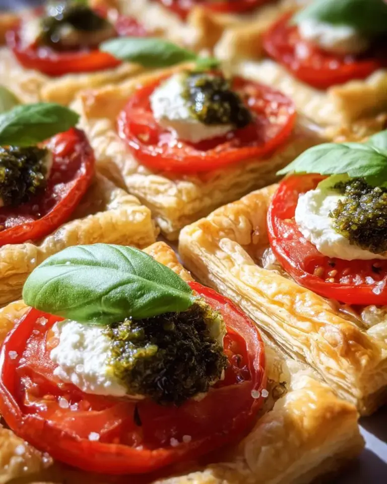 Blätterteig-Tomaten-Quadrate