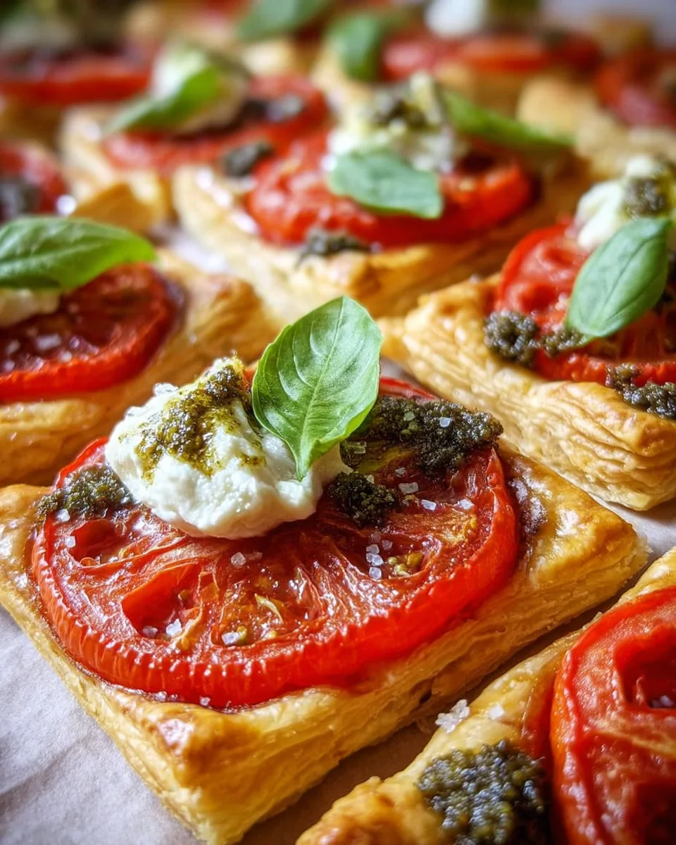 Blätterteig-Tomaten-Quadrate