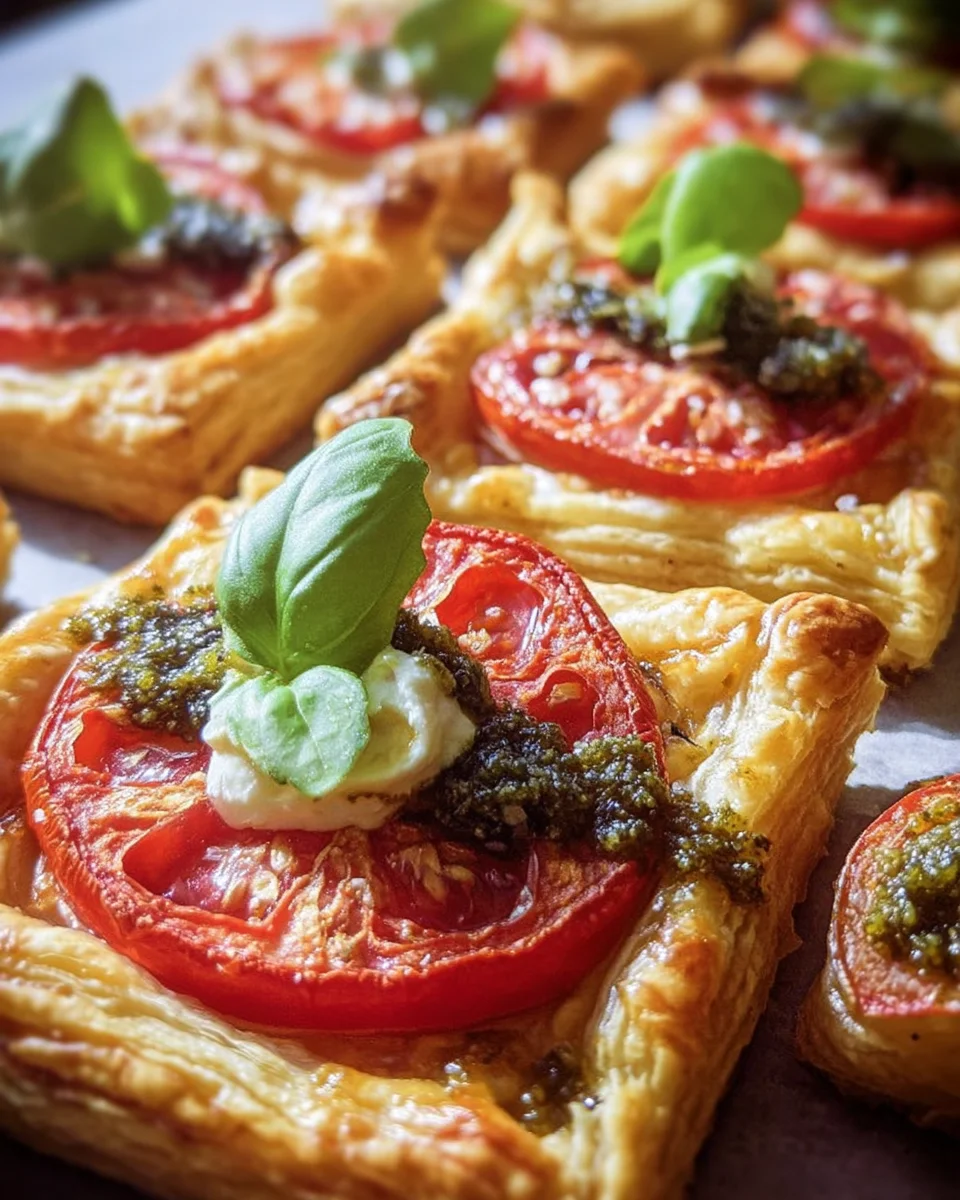 Blätterteig-Tomaten-Quadrate
