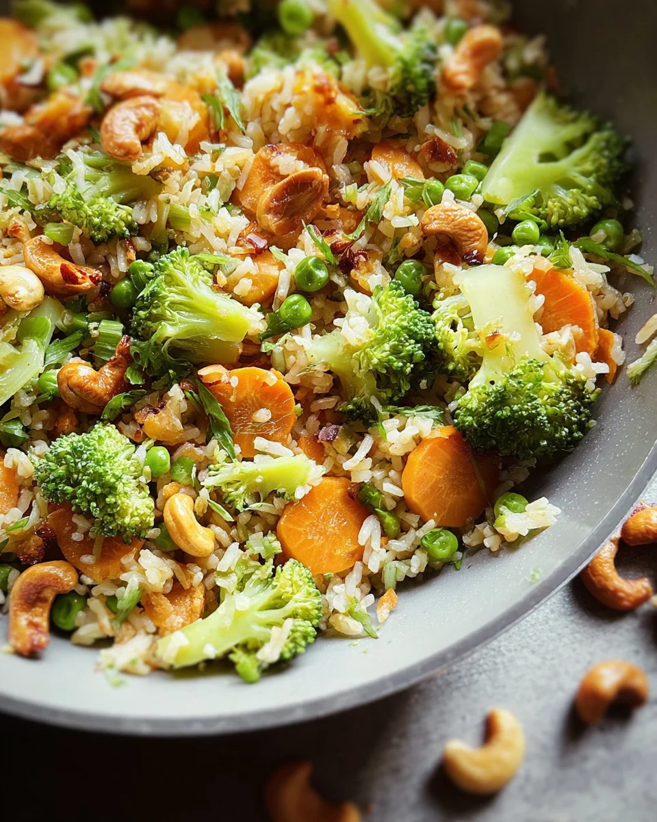 Brokkoli-Reis-Pfanne – schnelles &amp; vegetarisches Rezept