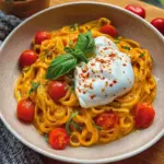 Burrata Pasta mit Kirschtomaten