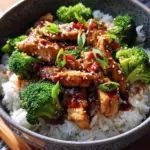 Chicken Teriyaki mit Brokkoli und Reis