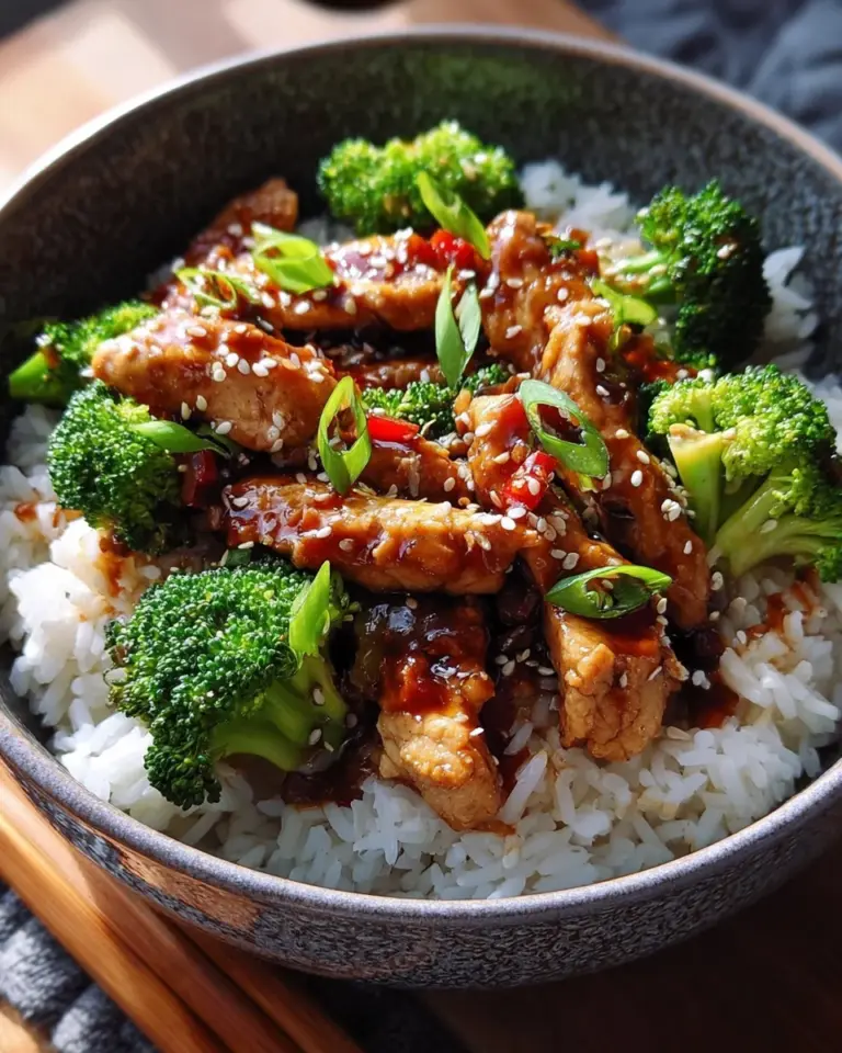 Chicken Teriyaki mit Brokkoli und Reis