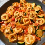 Cremige Tortellini-Pfanne mit Gemüse