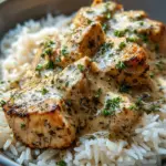 Cremiges Kräuterhähnchen mit Basmatireis