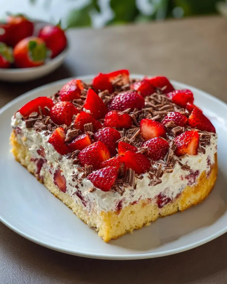 Erdbeere Stracciatella Kuchen