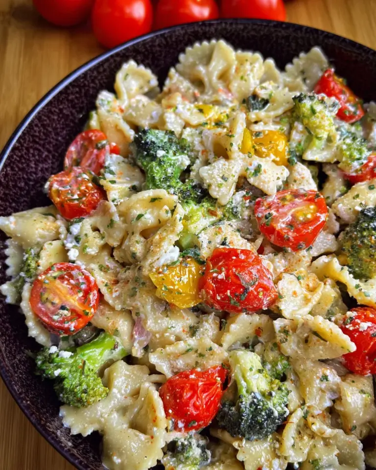 Feta Pasta mit Brokkoli und Tomaten