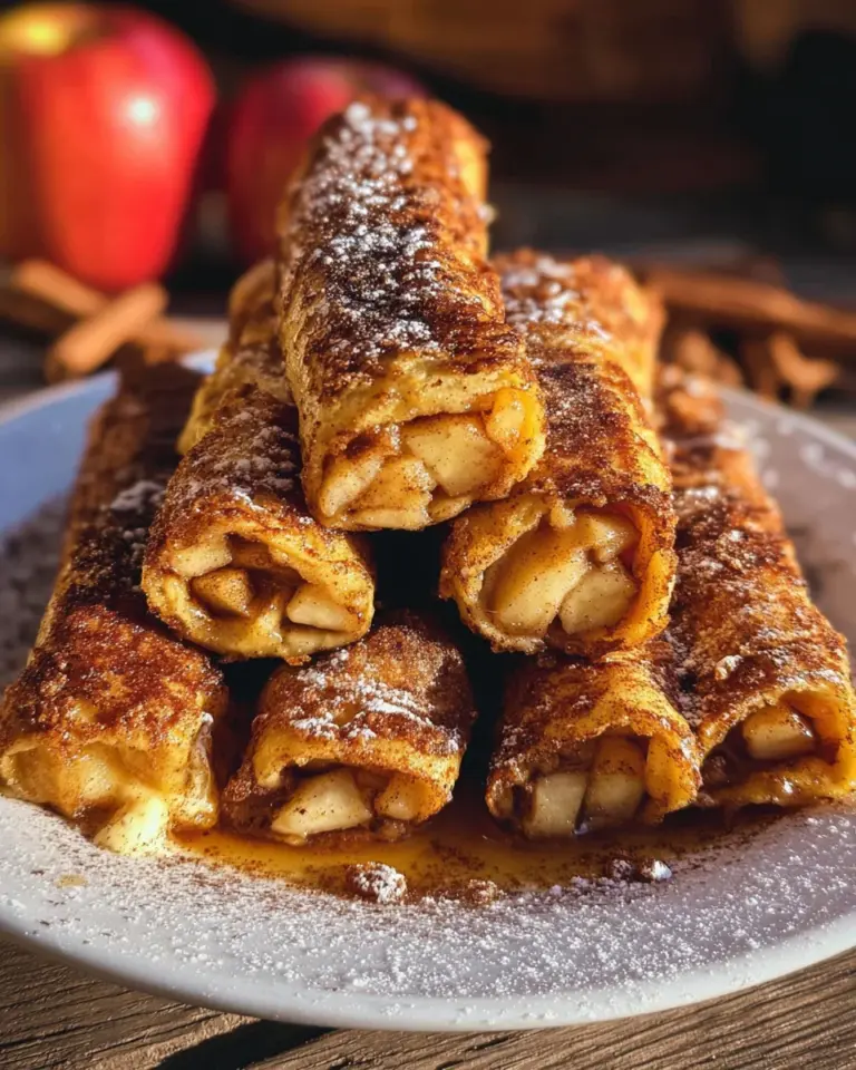 French Toast Roll-Ups mit Apfel-Zimt-Füllung (vegan)
