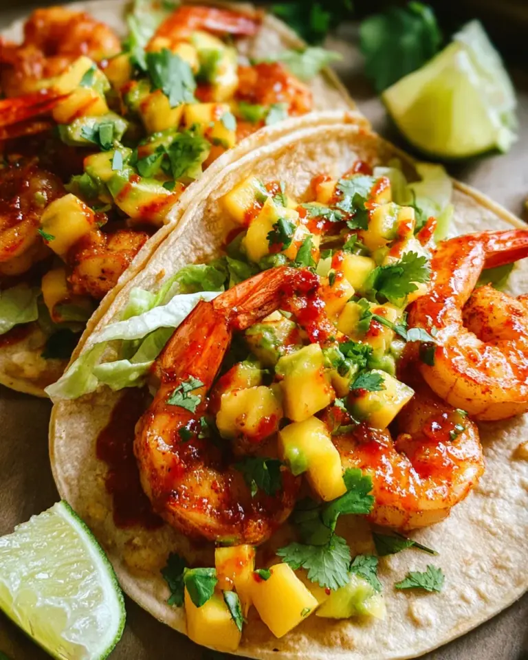 Garnelen Tacos mit Mango-Avocado-Salsa