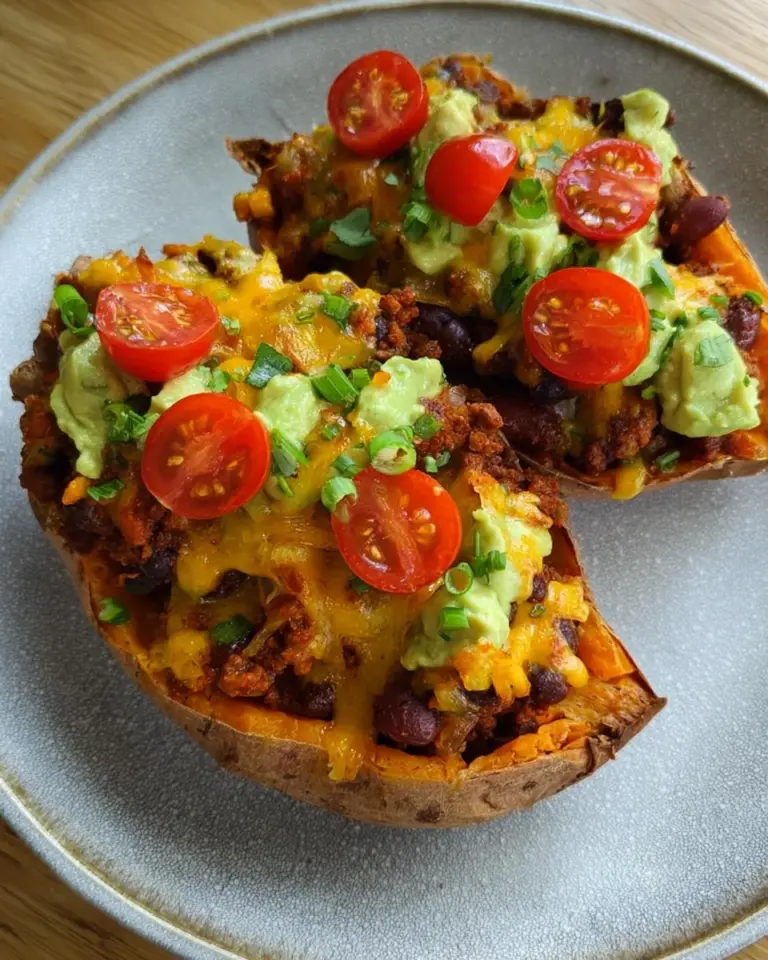 Gefüllte Süßkartoffel Mexican Style