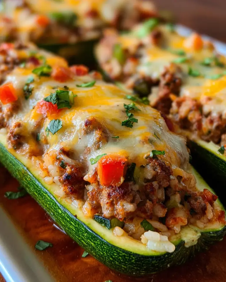 Gefüllte Zucchini Schiffchen