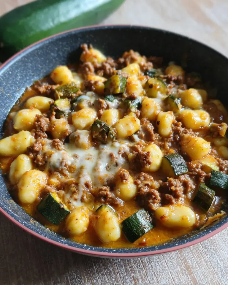 Gnocchi - Zucchini - Pfanne mit Hackfleisch
