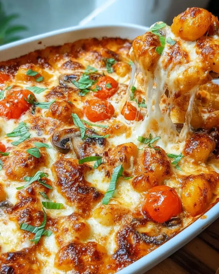 Gnocchi Auflauf mit Tomate und Mozzarella