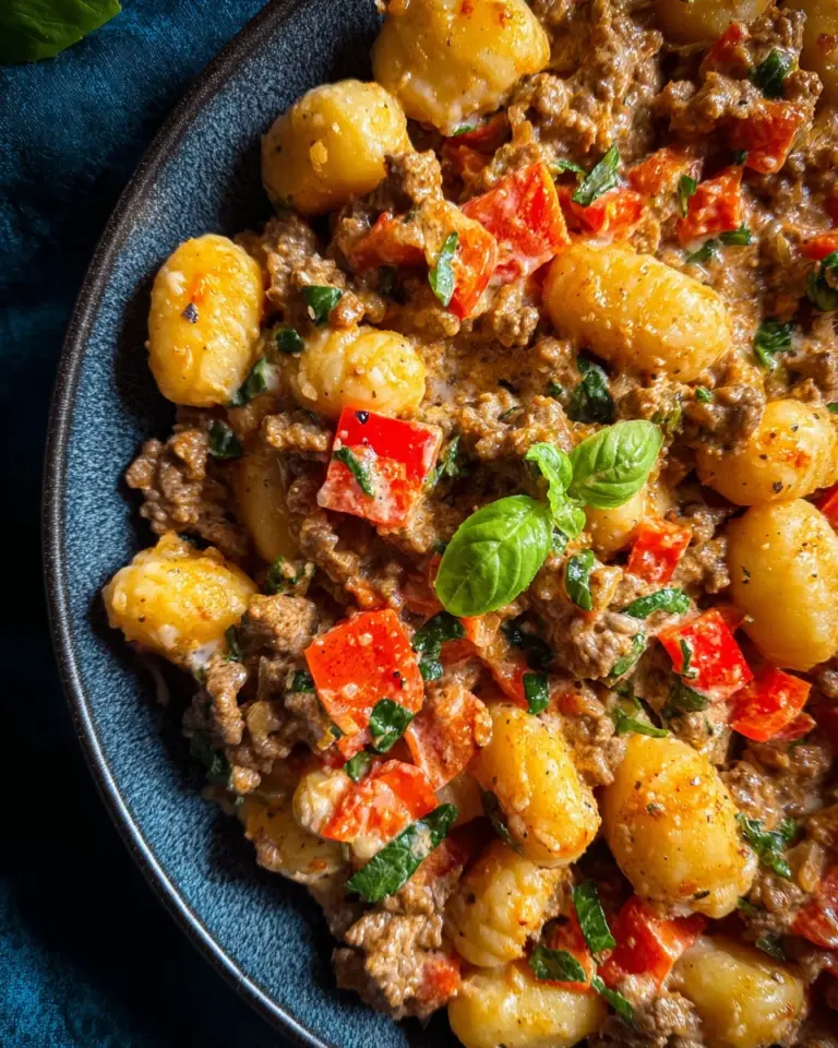 Gnocchi Pfanne mit Hackfleisch und Paprika