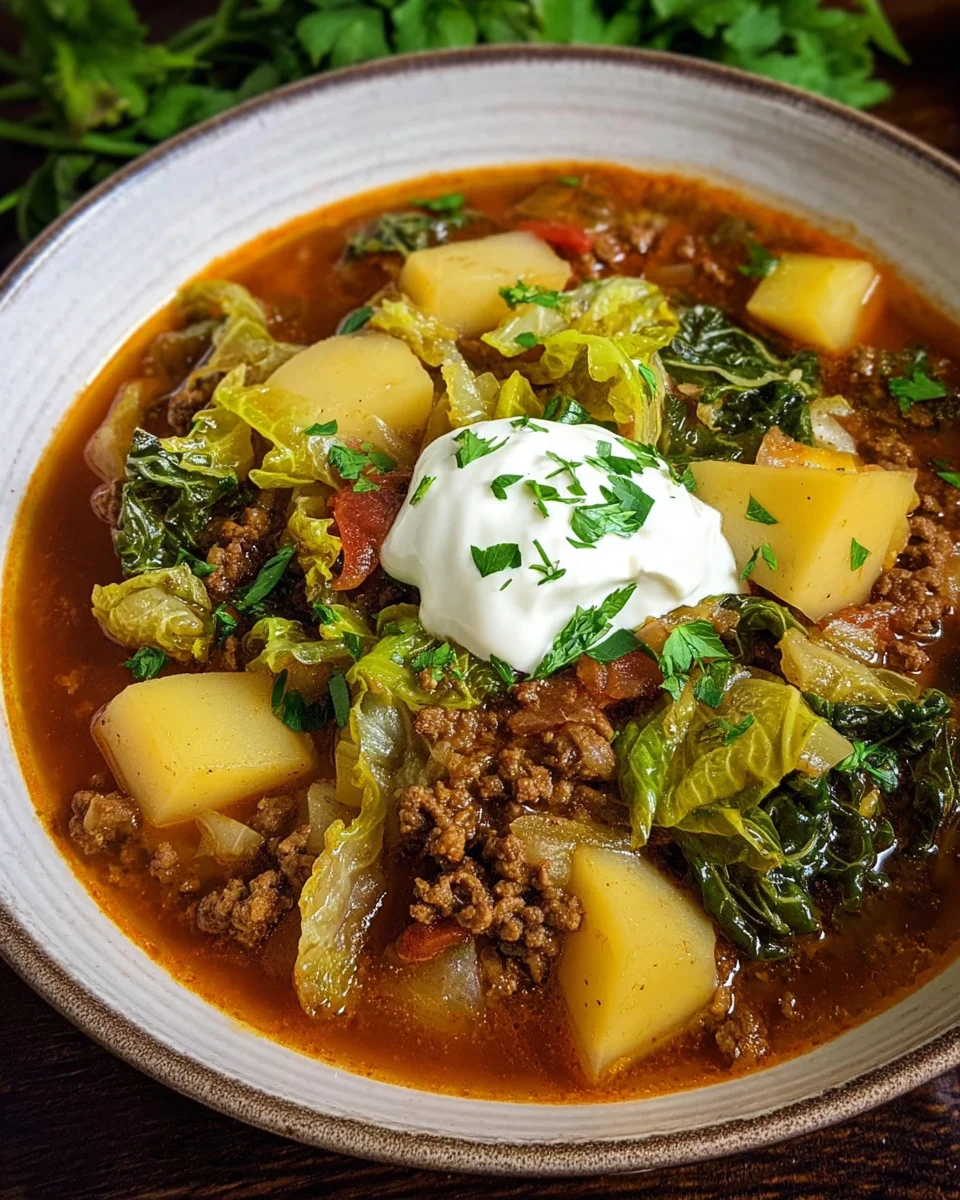 Hackfleisch-Spitzkohl-Kartoffel-Eintopf