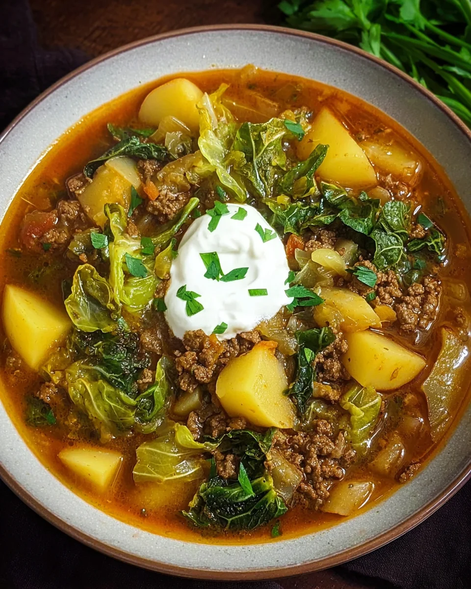 Hackfleisch-Spitzkohl-Kartoffel-Eintopf