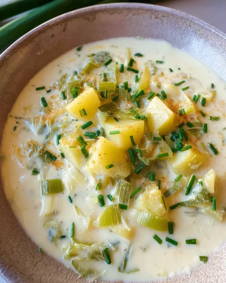 Käse-Lauch-Suppe mit Kartoffeln