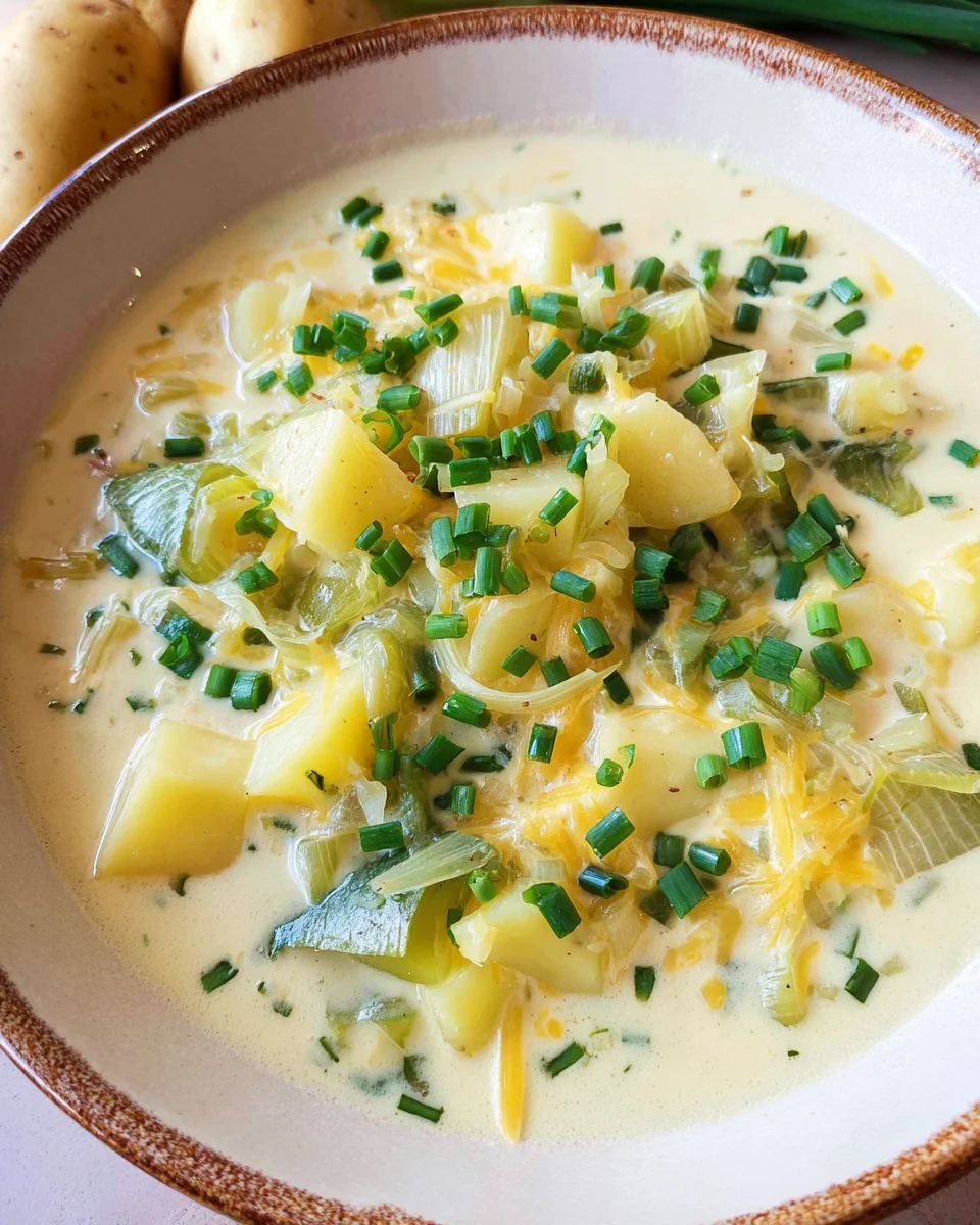 Käse-Lauch-Suppe