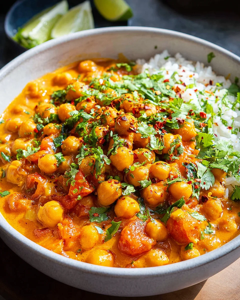 Luxus Kichererbsen Curry Mit Kokosmilch Fotos