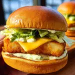 Knuspriger Burger mit Fisch