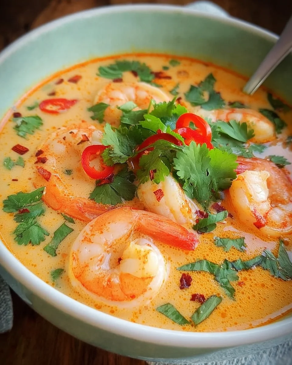 Kokos-Shrimps-Suppe