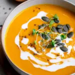 Kürbissuppe mit Kokosmilch und Ingwer