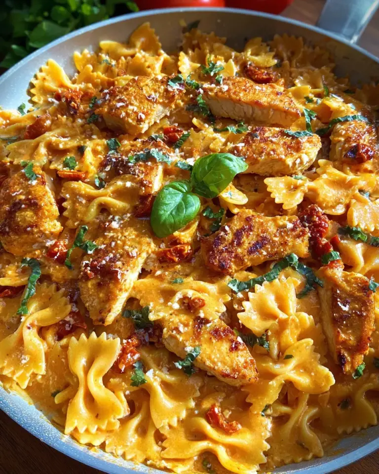 Marry Me Pastapfanne mit gebratenem Hähnchen