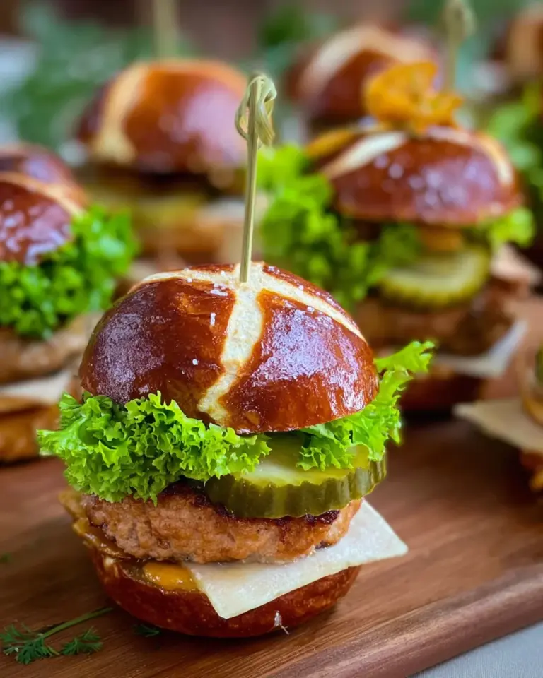 Mini Laugen Burger mit Leberkäse