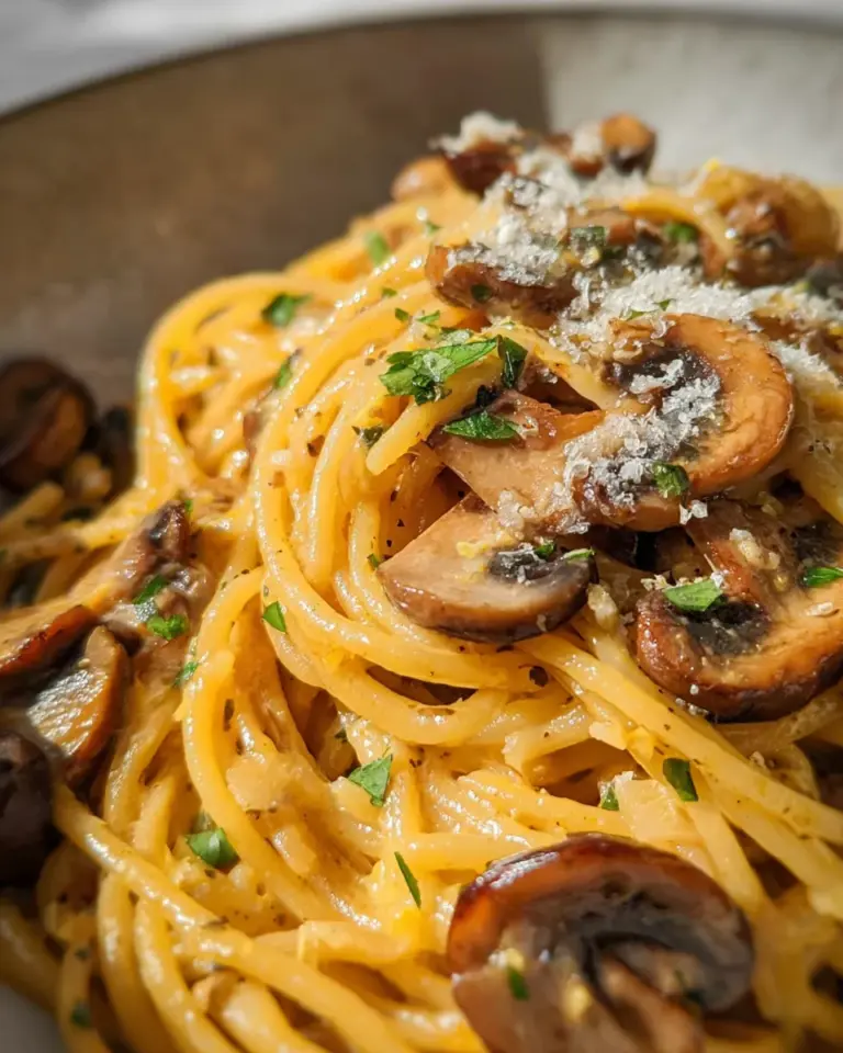 One-Pot-Spaghetti mit Champignons