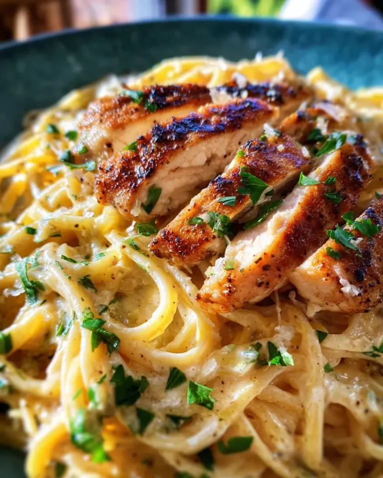 Pasta Chicken Alfredo (einfaches Rezept)