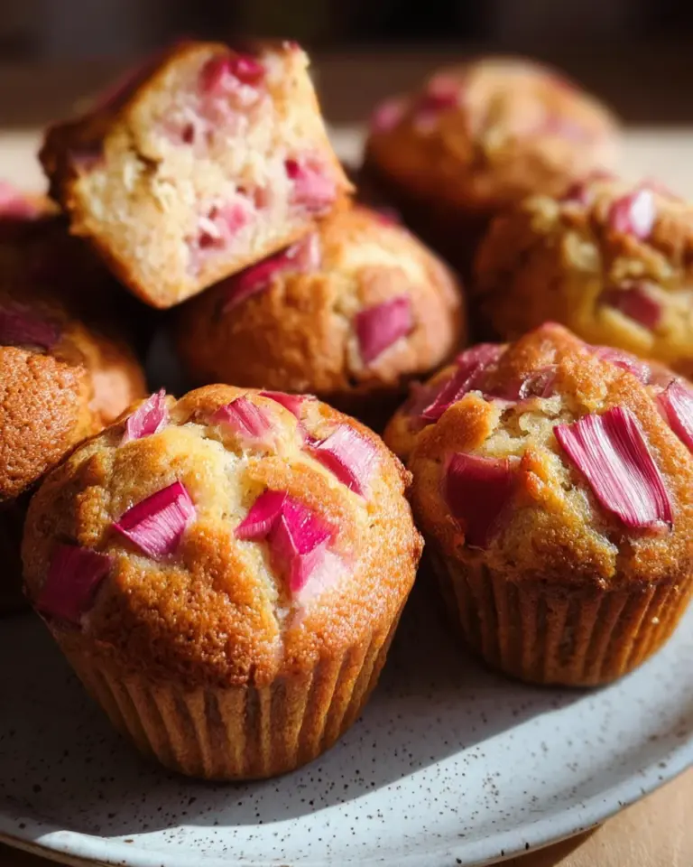 Rhabarber-Muffins super saftig