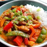 Rotes Thai Curry mit Hähnchen