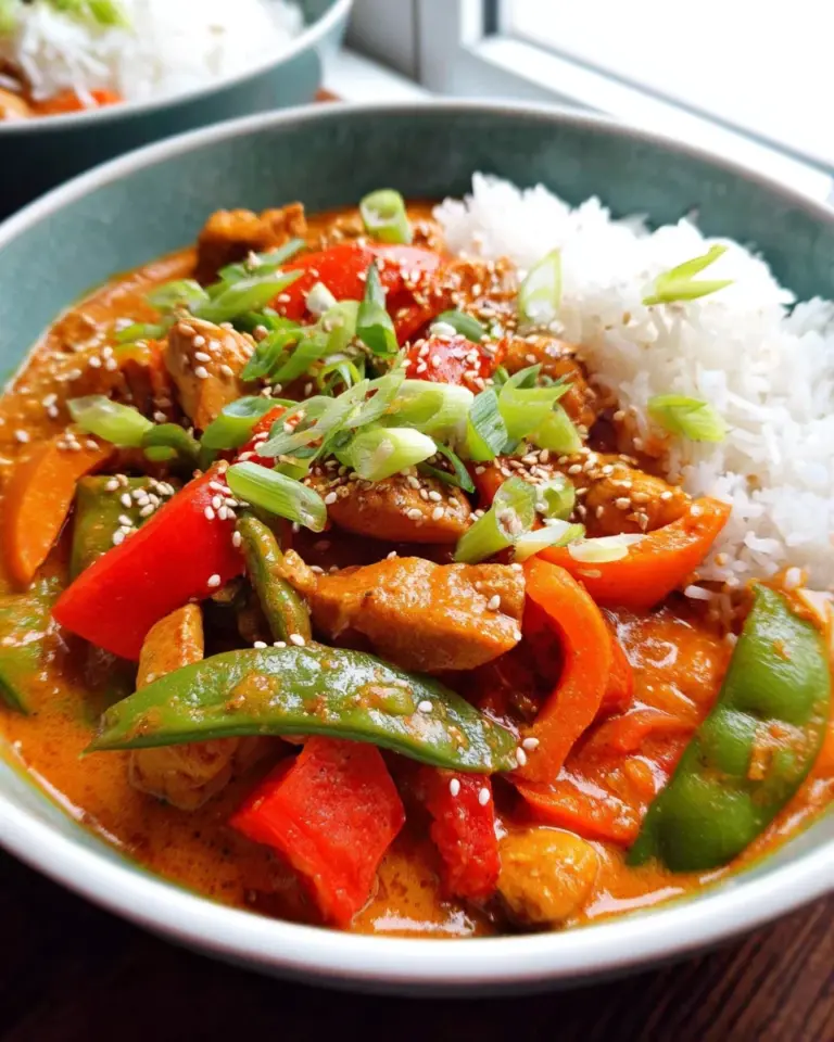Rotes Thai Curry mit Hähnchen