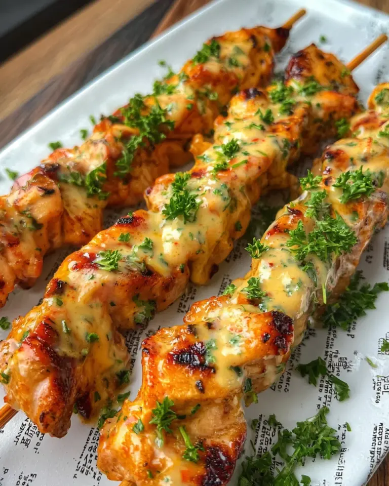 Saftige Hähnchenspieße