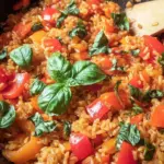 Schnelle Paprika-Reis-Pfanne