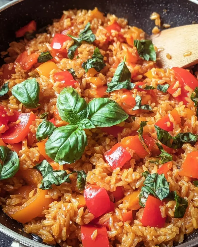 Schnelle Paprika-Reis-Pfanne