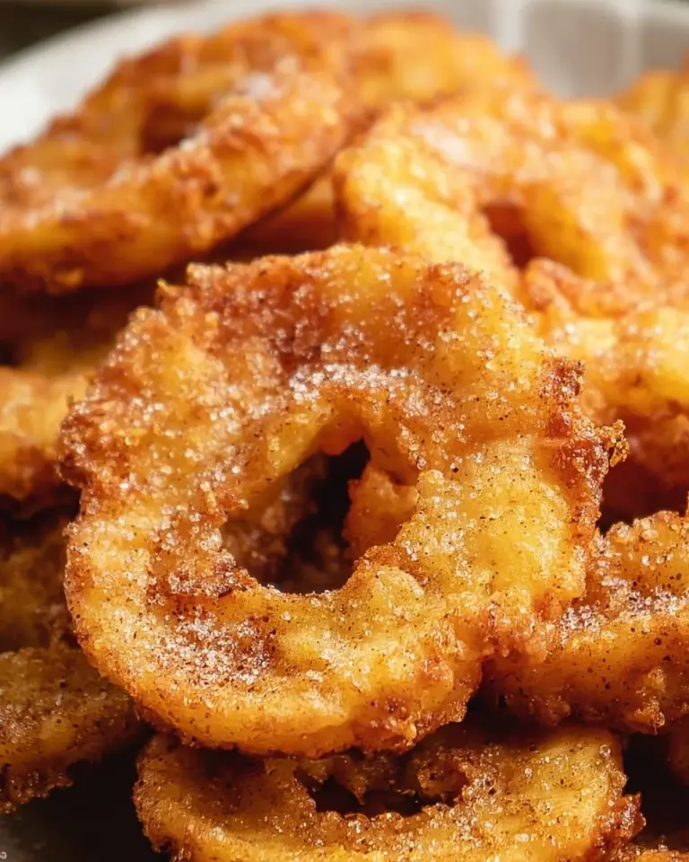 Schnelle gebackene Apfelringe