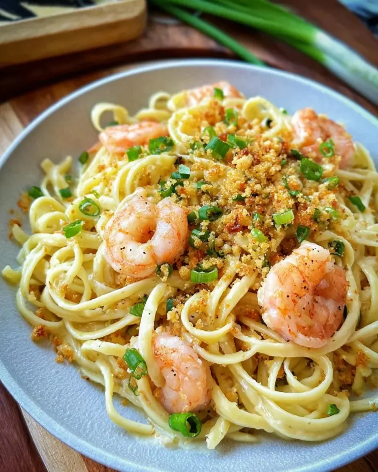 Sommerpasta mit Zitronensauce und Garnelen